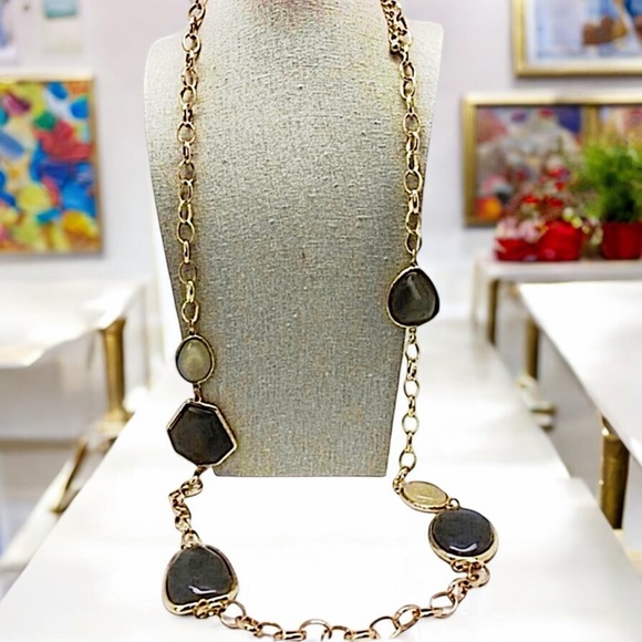 Chico's “Megan” Long Chalcedony Link Necklace - Picture 8 of 16